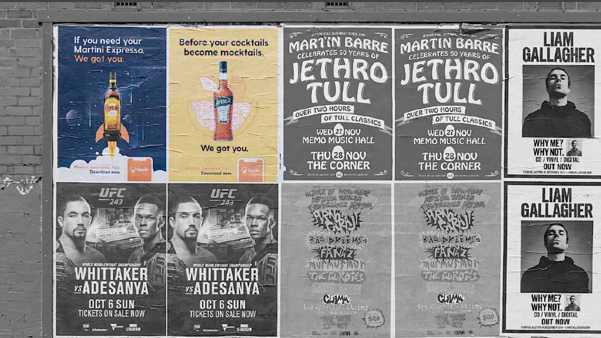 wall of street posters featuring tipple posters